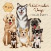 Dog Sitting Clipart - Cute Animals Illustration 6 dog breed
