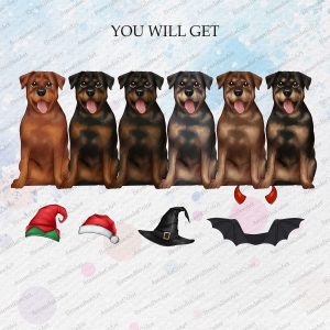 Dog Sitting Clipart – Set 4, Cute Animals Illustration 2 dog clipart