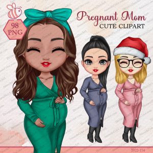 Pregnant Mom Clipart