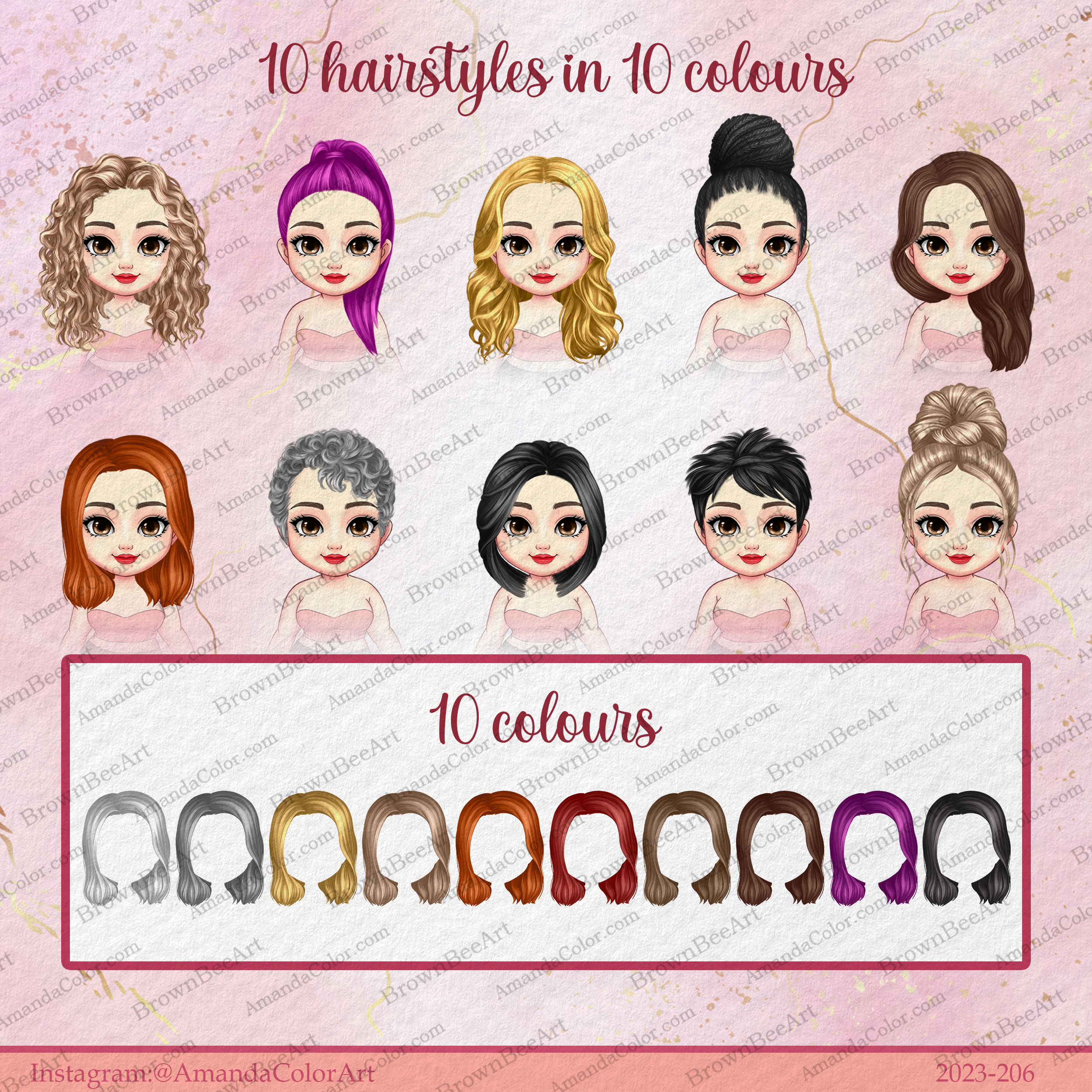 hairstyles chibi clipart