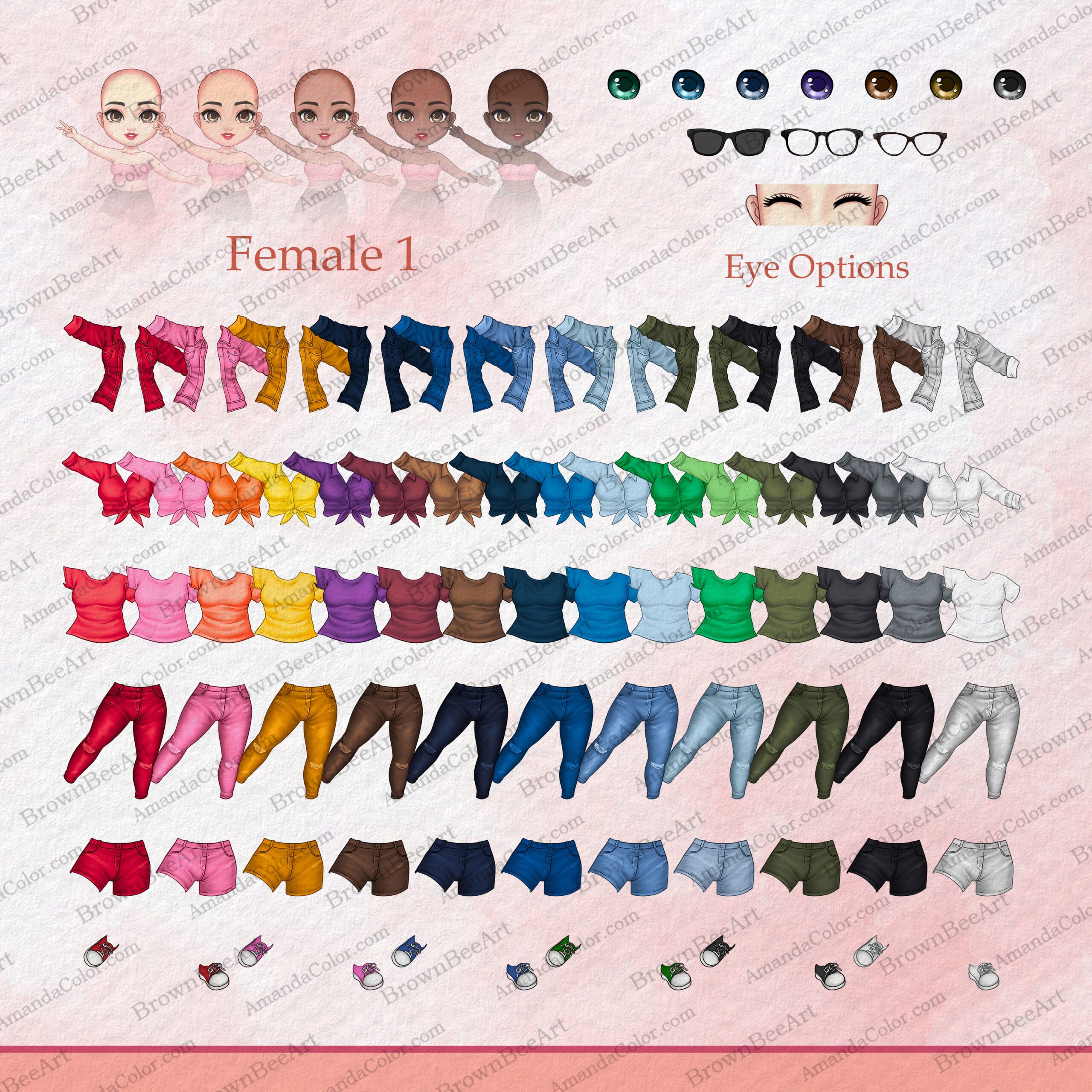 Chibi clipart besties