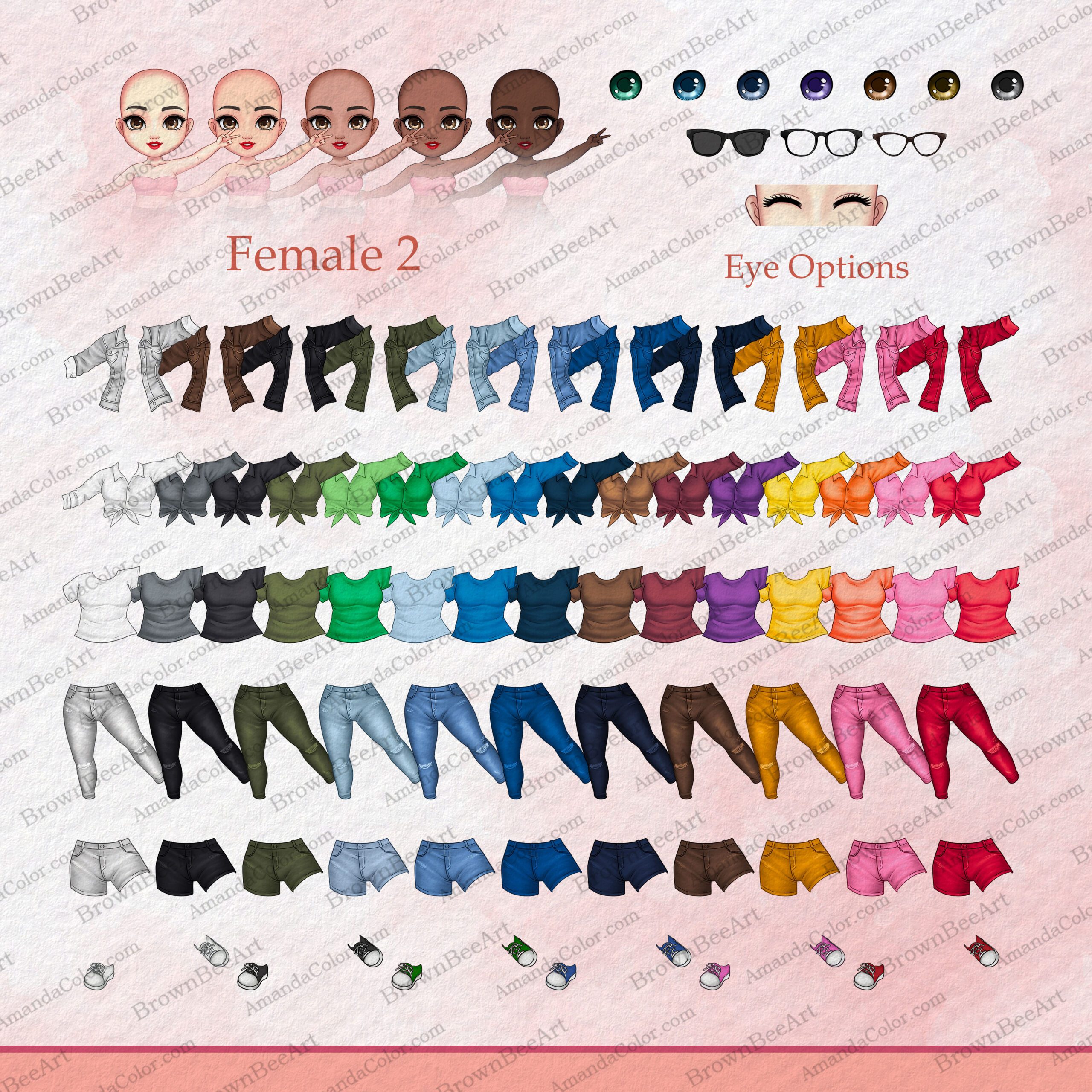 Chibi clipart besties