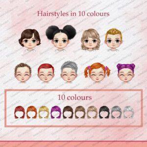 family chibi clipart