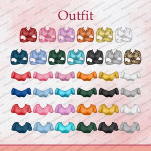 Mother and Daughters, Woman's arms crossed, Chibi clipart 3 mother's day