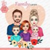 Family clipart, Custom Family Portrait clipart, Our Family Cartoon Digital Download 4 family clipart