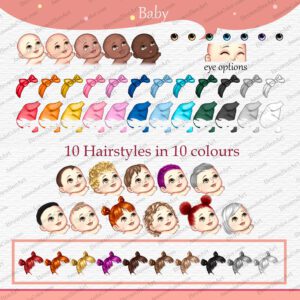 First Mom clipart, Mother's day clipart, Mom and baby clipart, Personalized clipart, Chibi clipart 2 First mother