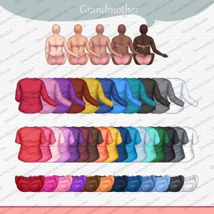 Big Family Clipart Collection, Family Png, Sitting Family, Family Portrait 2 family clipart