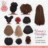 Hair Black Woman clipart, Custom female hairstyles clipart, Girl Hairstyle Clipart 9 Hair Black Woman clipart