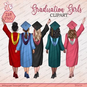 Graduation Girls Clipart