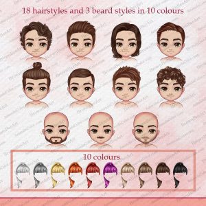 Winter Friends clipart, Sibling clipart, Christmas clipart, Chibi clipart, Personalized files 4 Winter Friends clipart