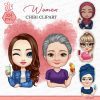 Cute Chibi Woman, Build Your Own Chibi, Like Mother Like Daughters Clipart, Sister clipart, Bestie clipart 5 Cute Chibi Woman