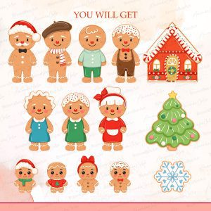 Gingerbread Family clipart