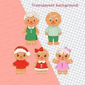 Gingerbread Family clipart