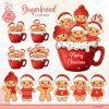 Personalized Gingerbread Family Clipart, Custom Christmas Family, Gingerbread Our Family PNG, Personalized Xmas Gift 12 Gingerbread Family