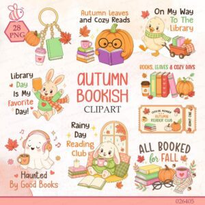 Bookish Fall PNG